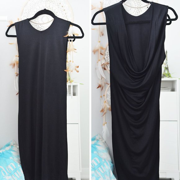 BNWT T‎ by Alexander Wang Drape-Back Pique Dress - Picture 2 of 7